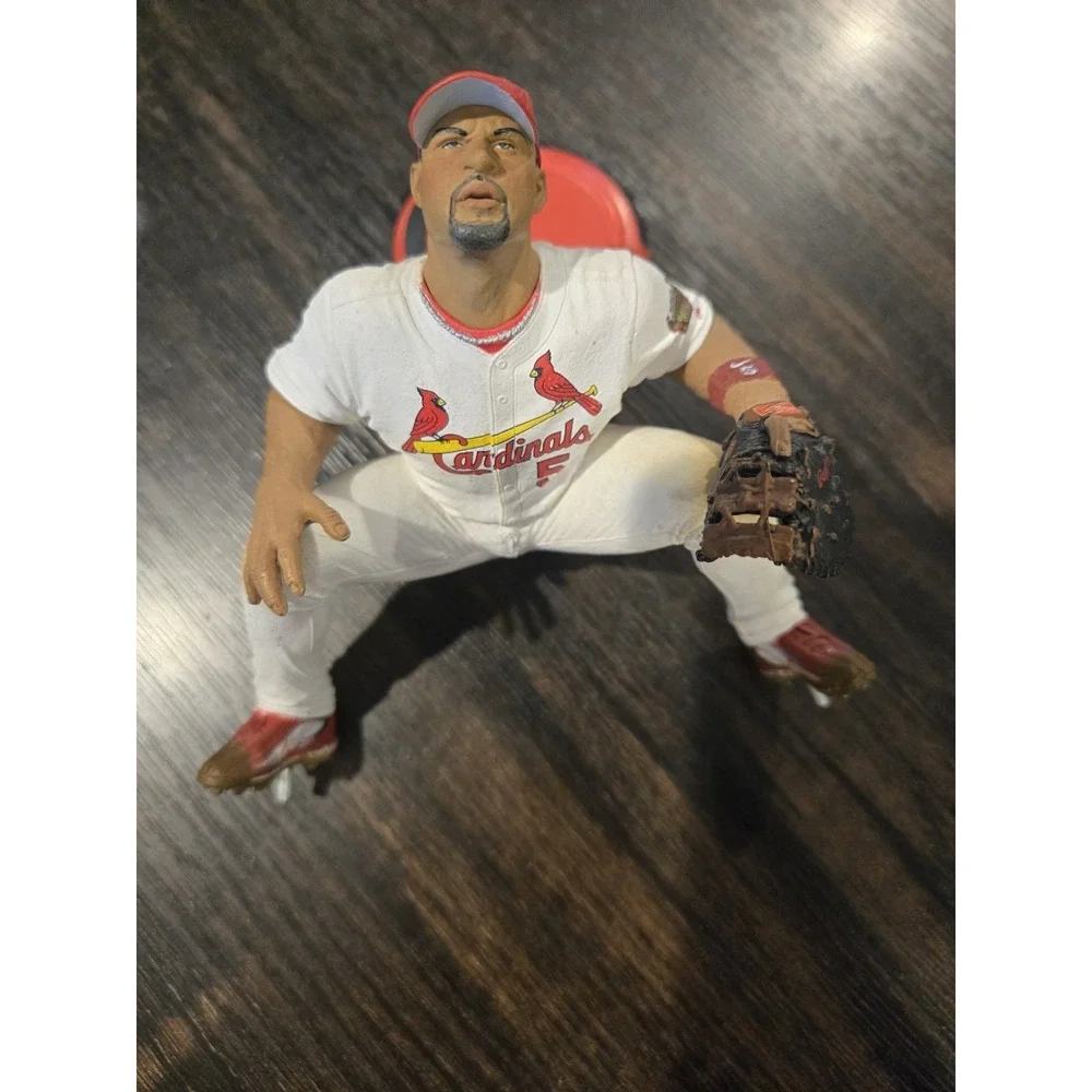 St Louis Cardinals Baseball Quartz Desk Clock MLB Champion PuJols Figurine 2005